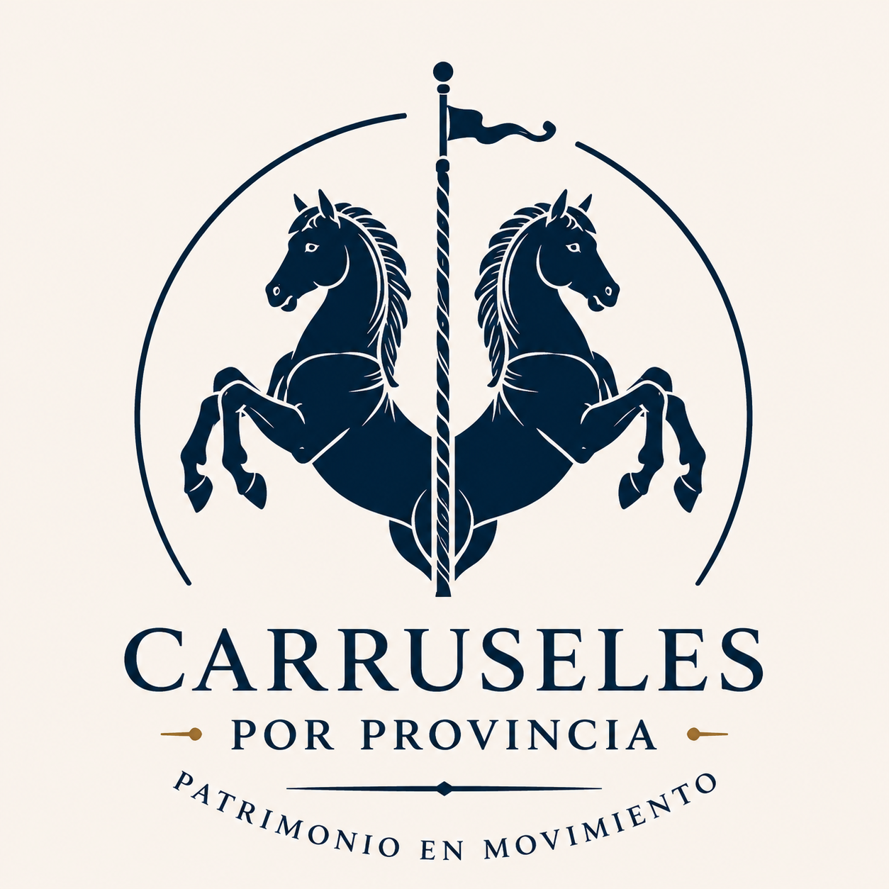 Carruseles por Provincia — Patrimonio en Movimiento. Logo de dos caballos